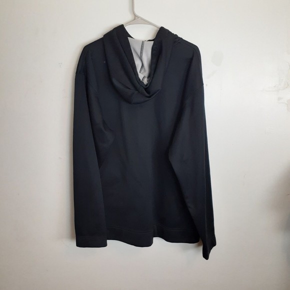 Nike Full Zip Hoodie Men XXL Black Fleece Lined Sweatshirt Vintage SOLD ON MERCA - Picture 3 of 10